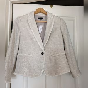 Ann Taylor Beige Tweed Blazer